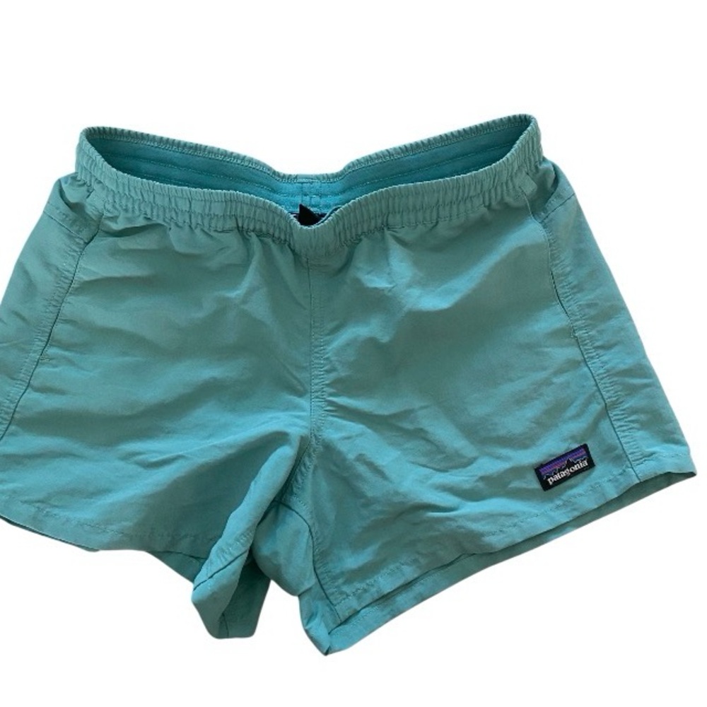 Patagonia Kids Teal Shorts size XL , pockets, drawstring